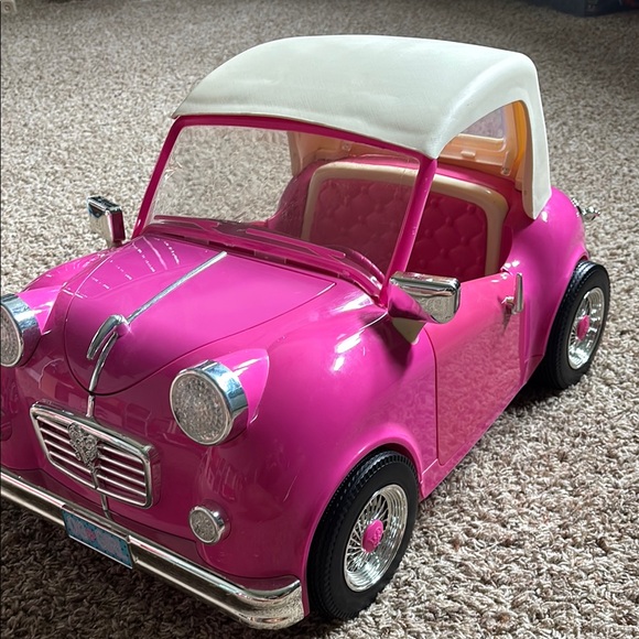 Our Generation Pink Retro Convertible Car for 18